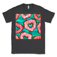 Smoke valentines day heart donuts seamless pattern Classic Tee - BundleAndBundleShop