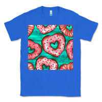 True Royal valentines day heart donuts seamless pattern Classic Tee - BundleAndBundleShop
