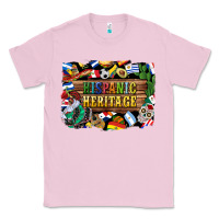 Bubblegum Pink hispanic heritage flags Classic Tee - BundleAndBundleShop