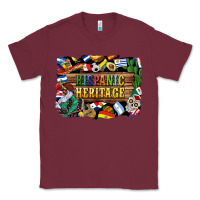 Burgundy hispanic heritage flags Classic Tee - BundleAndBundleShop