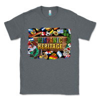 Charcoal Heather hispanic heritage flags Classic Tee - BundleAndBundleShop