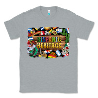 Heather Grey hispanic heritage flags Classic Tee - BundleAndBundleShop