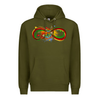 Army Green butterfly infinity symbol autism Premium Hoodie - LillyAllenDesigns