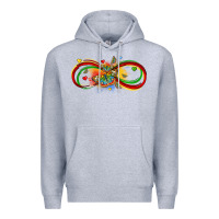 Heather Grey butterfly infinity symbol autism Premium Hoodie - LillyAllenDesigns