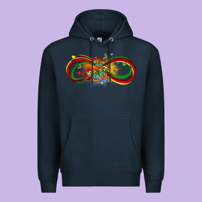 Butterfly Infinity Symbol Autism Premium Hoodie Designed By Lillyallendesigns