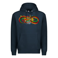 Navy butterfly infinity symbol autism Premium Hoodie - LillyAllenDesigns