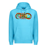 Ocean Blue butterfly infinity symbol autism Premium Hoodie - LillyAllenDesigns