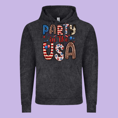Party In The Usa Vintage Hoodie Designed By Zillion Design Studio