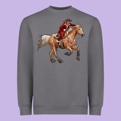 Christmas Cowgirl Heavyweight Sweatshirt Designed By Ranaportraitstore