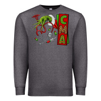 Charcoal Heather grinch hand cma nurse Premium Sweatshirt - NancyCooperArtShop