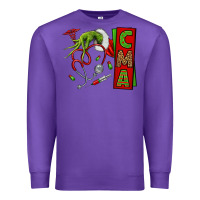 Purple grinch hand cma nurse Premium Sweatshirt - NancyCooperArtShop