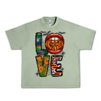 Oil Green Love Halloween Lips Urban Heavy Tee - CowhideDigitalArt