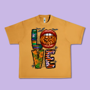 Love Halloween Lips Urban Heavy Tee Designed By Cowhidedigitalart