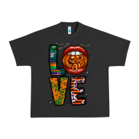 Pigment Black Love Halloween Lips Urban Heavy Tee - CowhideDigitalArt