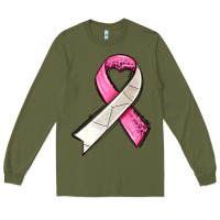 Army Green breast cancer sport ribbons Long Sleeve Tee - AdoDesignShop