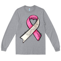 Heather Grey breast cancer sport ribbons Long Sleeve Tee - AdoDesignShop