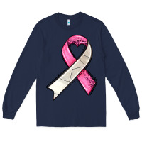 Navy breast cancer sport ribbons Long Sleeve Tee - AdoDesignShop