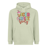 Matcha iced coffee girly Heavyweight Hoodie - MaliasSmallBusiness