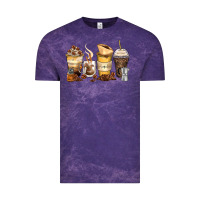 Cloud Purple coffee cups Vintage Tee - Zillion Design Studio