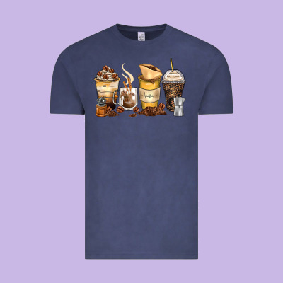 Coffee Cups Vintage Tee Designed By Zillion Design Studio