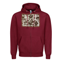 Burgundy cowhide background Zipper Hoodie - AdoDesignShop