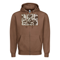 Chestnut cowhide background Zipper Hoodie - AdoDesignShop
