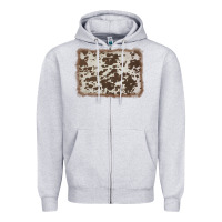 Heather Grey cowhide background Zipper Hoodie - AdoDesignShop