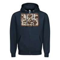 Navy cowhide background Zipper Hoodie - AdoDesignShop