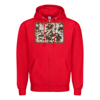 Red cowhide background Zipper Hoodie - AdoDesignShop