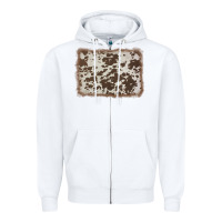 White cowhide background Zipper Hoodie - AdoDesignShop