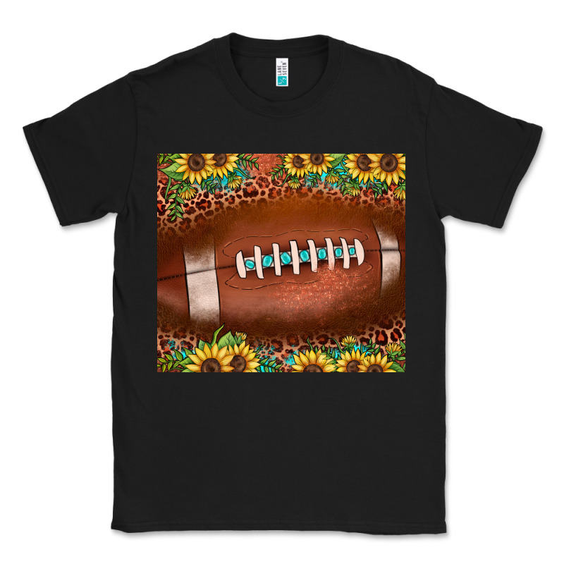 Football Leopard Turquoise Sunflower Classic Tee by JahusDesignShop | Teevron