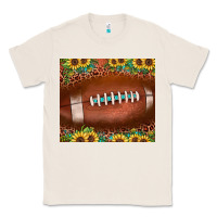 Natural football leopard turquoise sunflower Classic Tee - JahusDesignShop