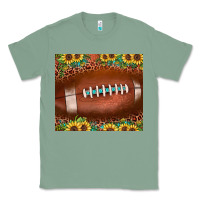 Sage football leopard turquoise sunflower Classic Tee - JahusDesignShop