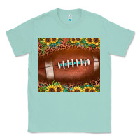 Seafoam football leopard turquoise sunflower Classic Tee - JahusDesignShop