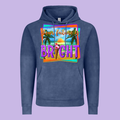 Your Future Is Bright Vintage Hoodie Designed By Texasbilliewilder