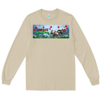 Mushroom merry christmas with santa sleigh Long Sleeve Tee - BundleAndBundleShop