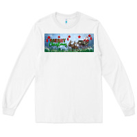 White merry christmas with santa sleigh Long Sleeve Tee - BundleAndBundleShop