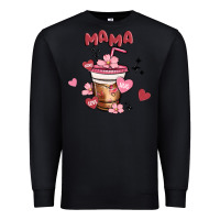 Black mama coffee cups Premium Sweatshirt - MaliasSmallBusiness