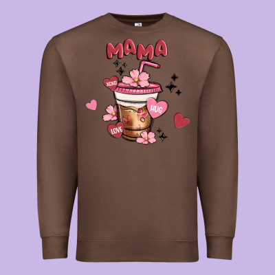 Mama Coffee Cups Premium Sweatshirt Designed By Maliassmallbusiness