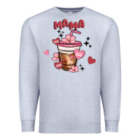 Heather Grey mama coffee cups Premium Sweatshirt - MaliasSmallBusiness