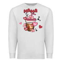 Oatmeal Heather mama coffee cups Premium Sweatshirt - MaliasSmallBusiness
