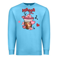 Ocean Blue mama coffee cups Premium Sweatshirt - MaliasSmallBusiness