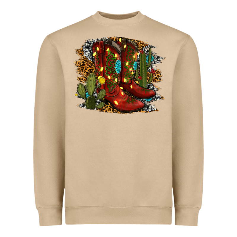 Christmas Cowboy Boots Heavyweight Sweatshirt by RanaPortraitStore | Teevron