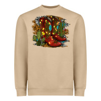 Mushroom christmas cowboy boots Heavyweight Sweatshirt - RanaPortraitStore