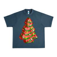 Midnight Navy red christmas cake fa element Urban Heavy Tee - FaDigitalArtStudio