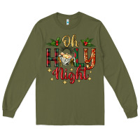 Army Green oh holy night Long Sleeve Tee - BundleAndBundleShop