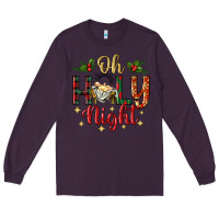 Plum oh holy night Long Sleeve Tee - BundleAndBundleShop