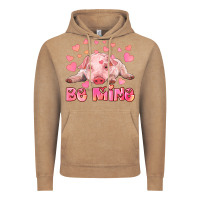 Vintage Coffee be mine baby pig Vintage Hoodie - RanaPortraitStore
