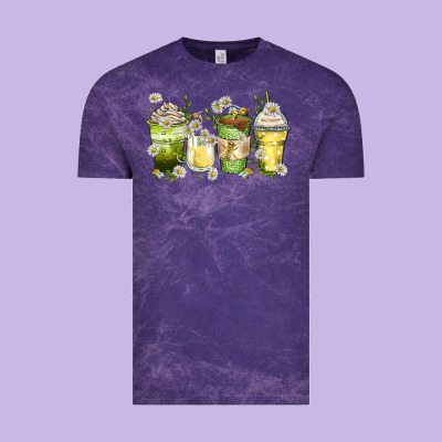 Daisy Coffee Cups Vintage Tee Designed By Zillion Design Studio