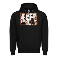 Black cowhide background Zipper Hoodie - AdoDesignShop